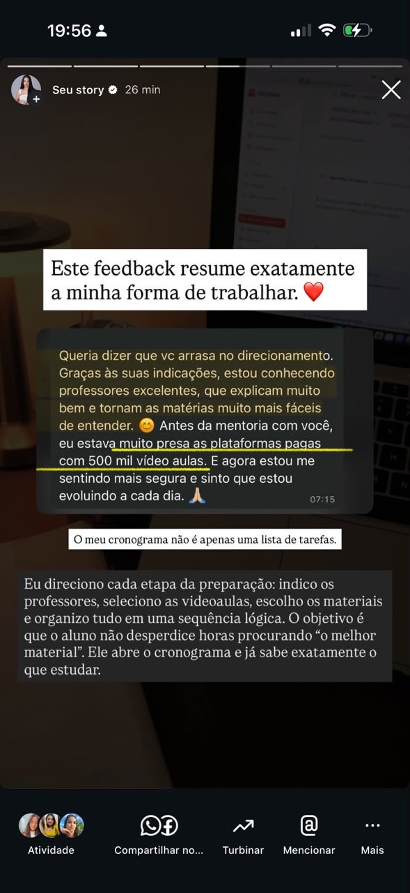 Depoimento de aluna da Giovana
