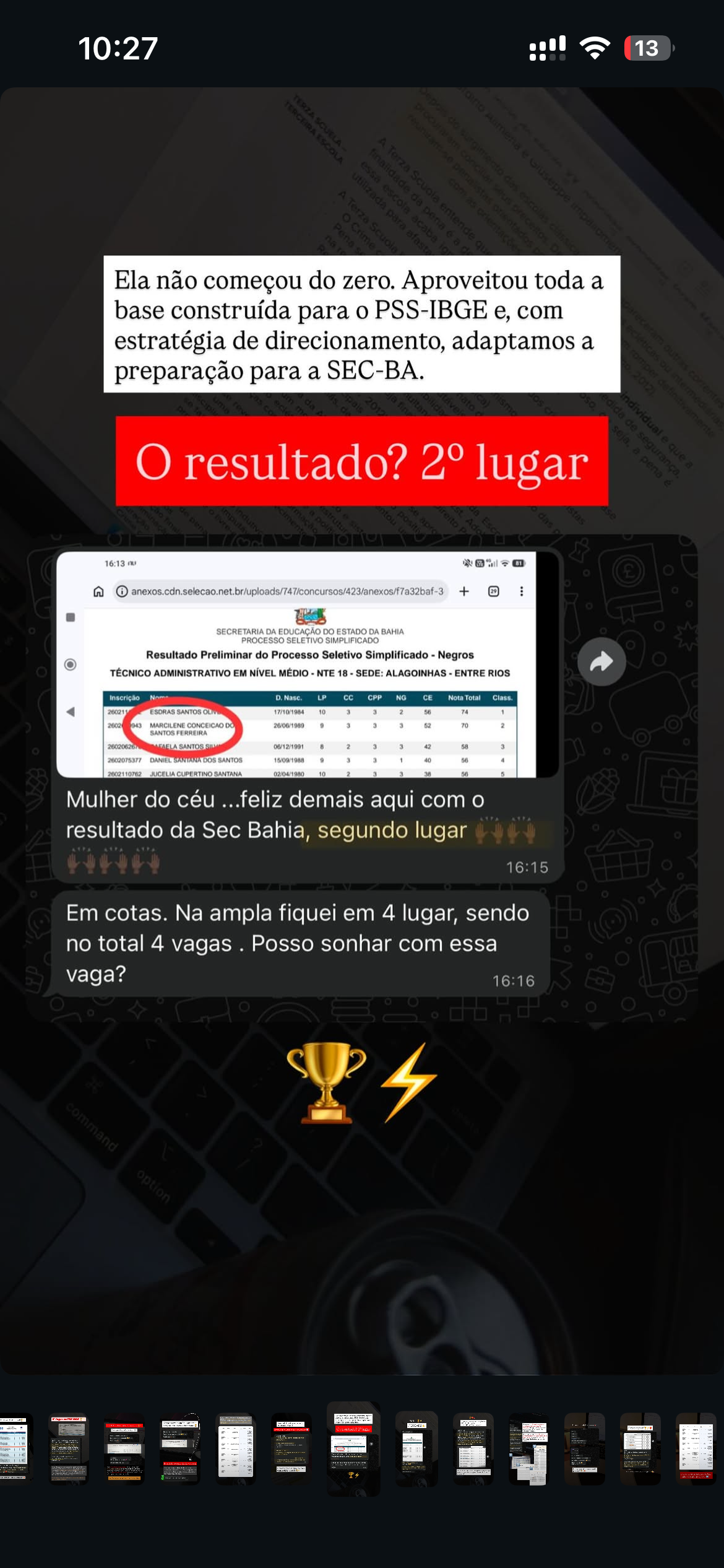 Depoimento de aluna da Giovana